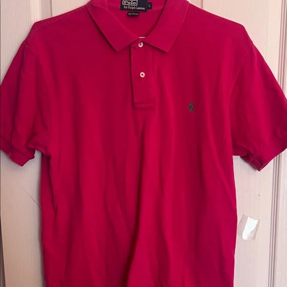 Polo by Ralph Lauren Men's Vibrant Pink Polo Shirt - Picture 3 of 4